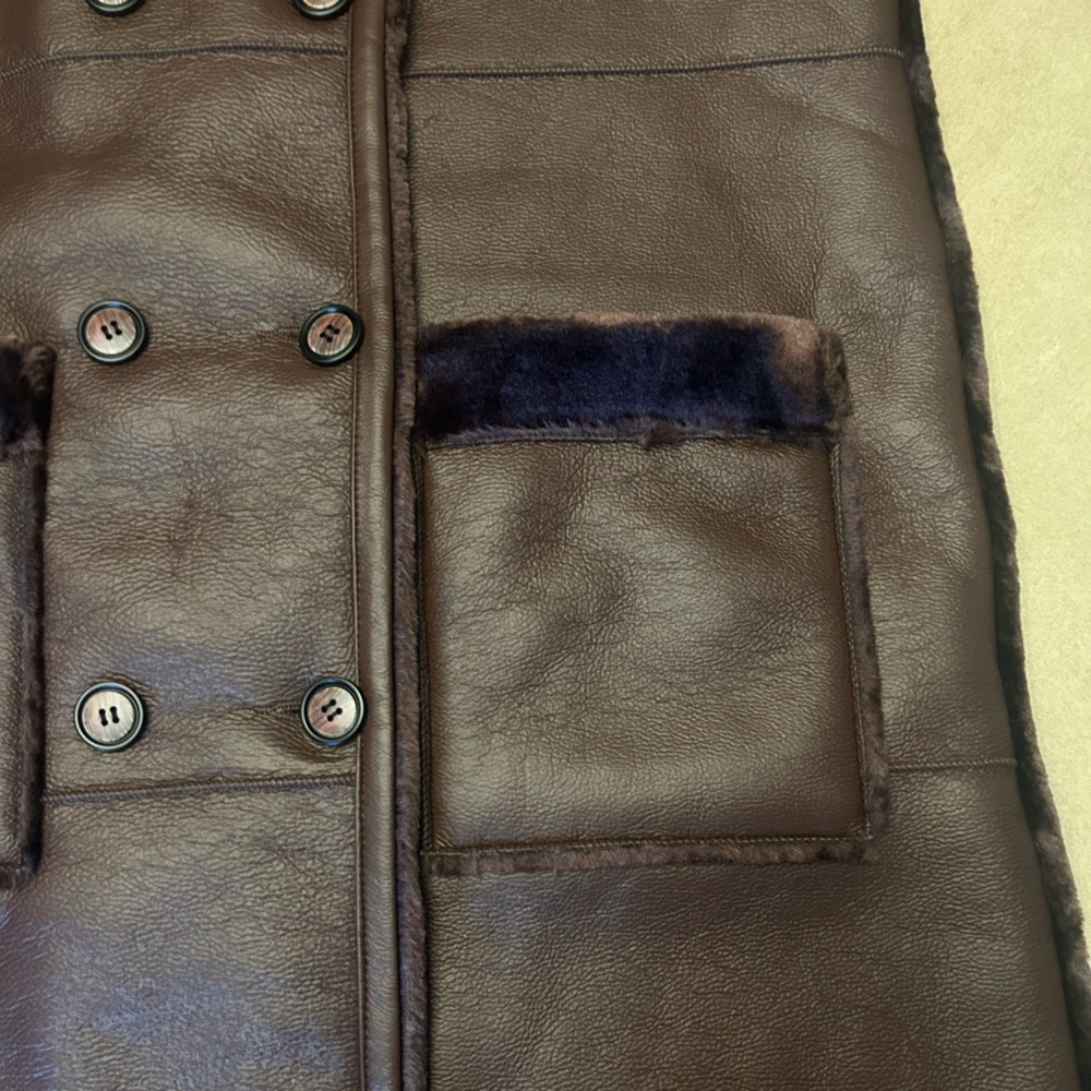 Rebecca Minkoff Women’s Shearling Lined Leather Coat - Picture 9 of 15